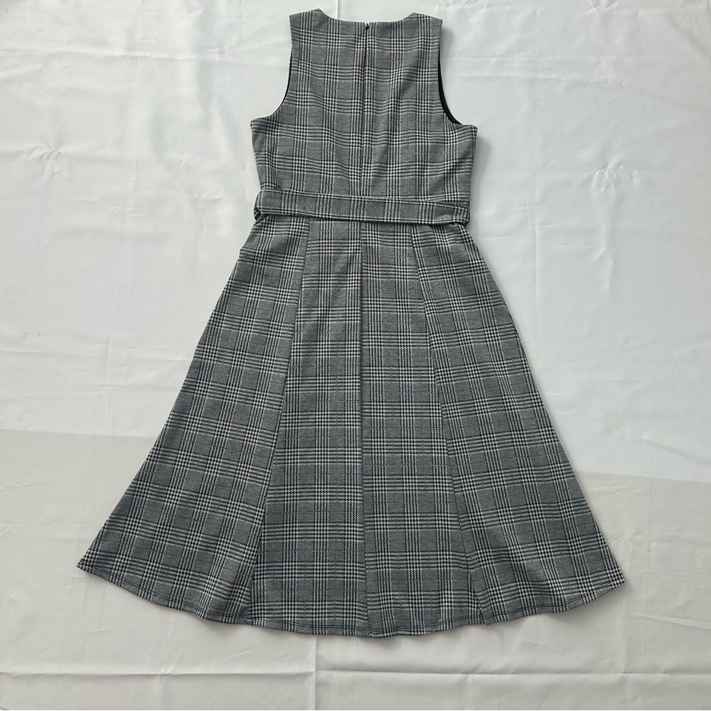 Anne Klein Plaid Midi Dress with Belt Size 6 - Picture 4 of 14
